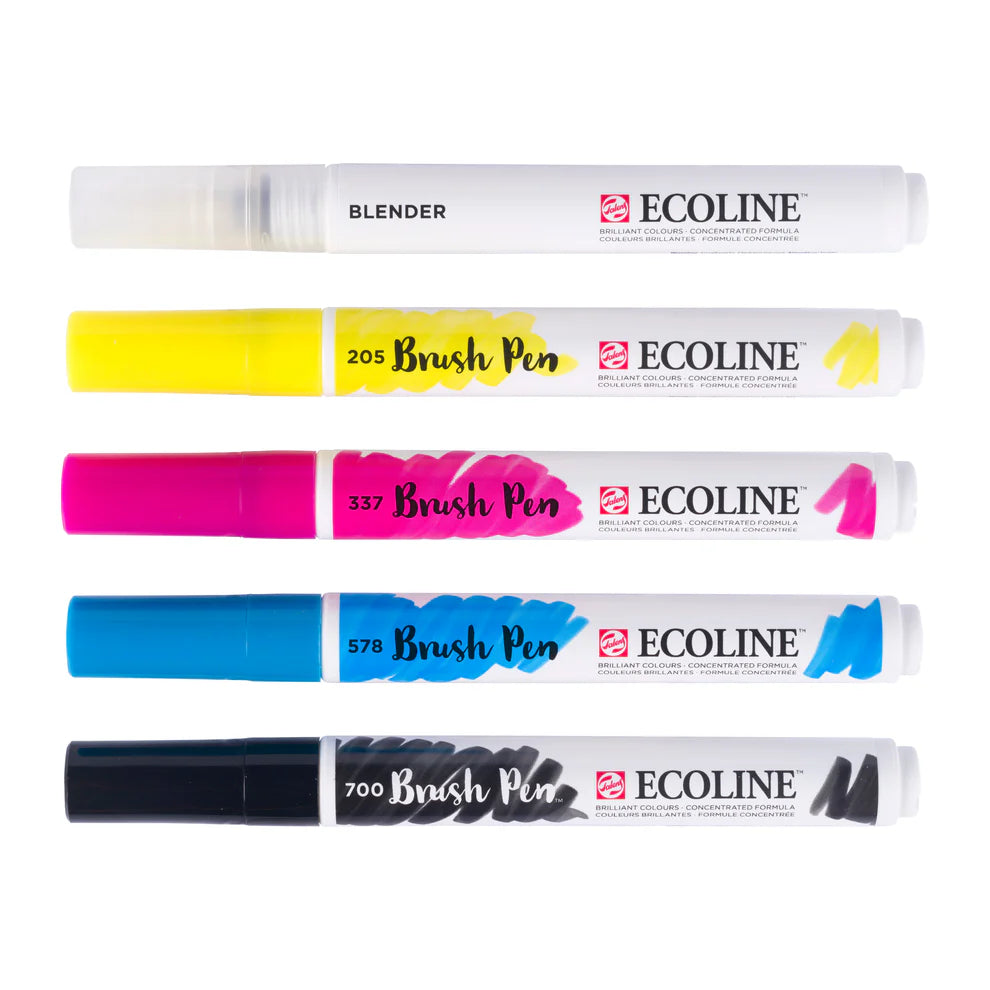 Ecoline Brush Pen Primary- Set of 5