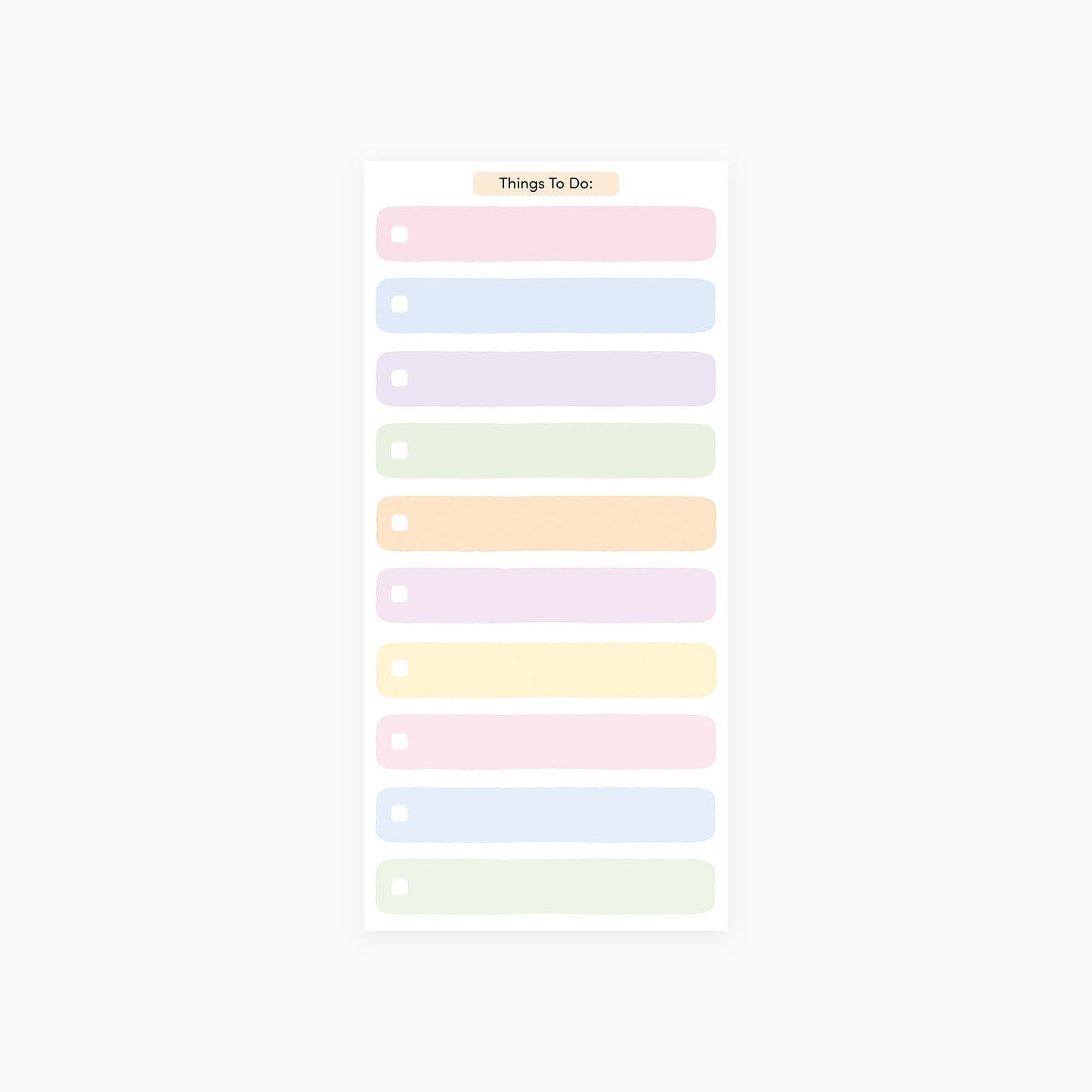 Pastel Things To Do List Notepad