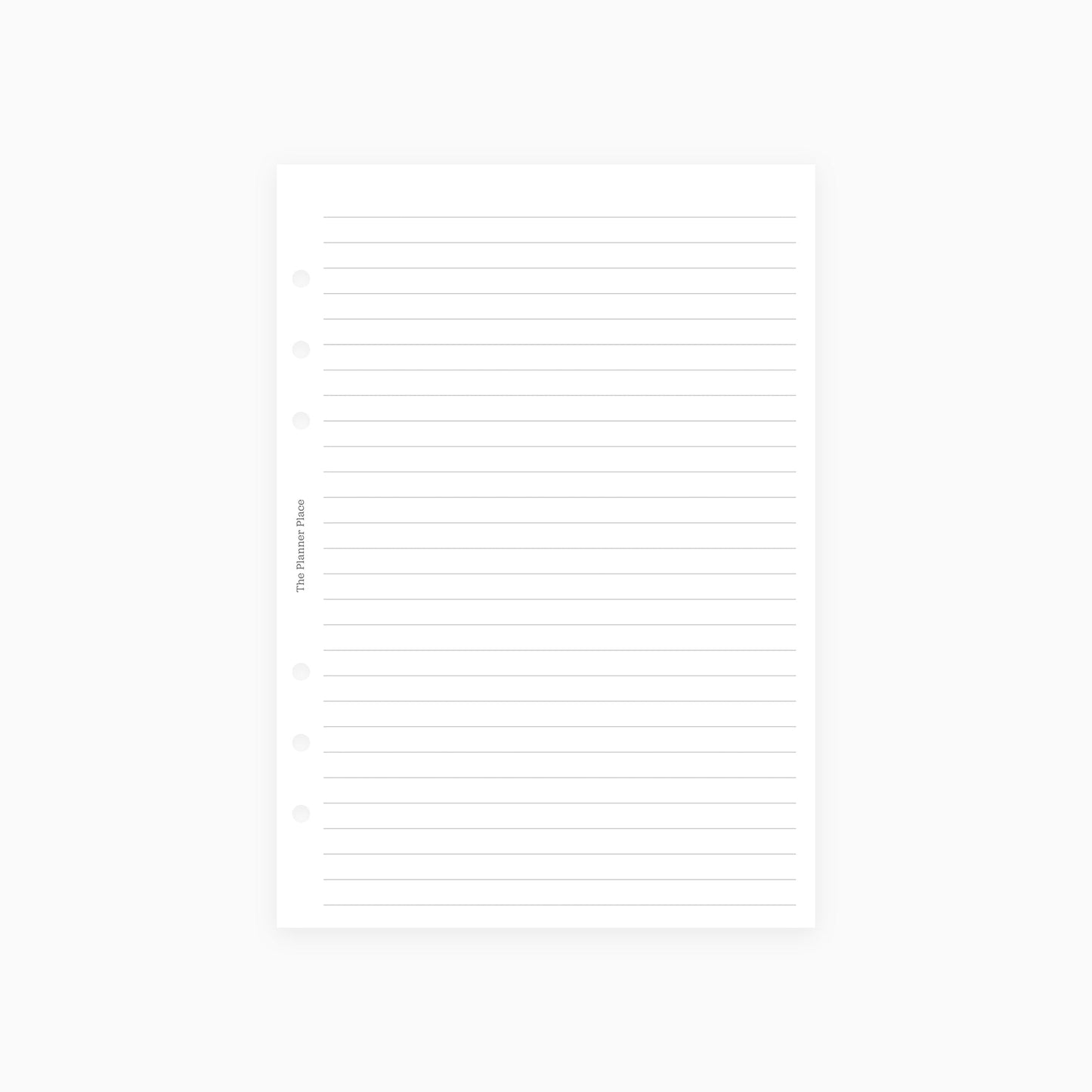 Lined White A5 Inserts