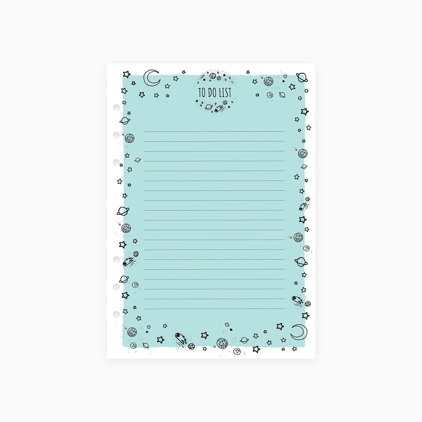 Solar System To Do List A5 Inserts