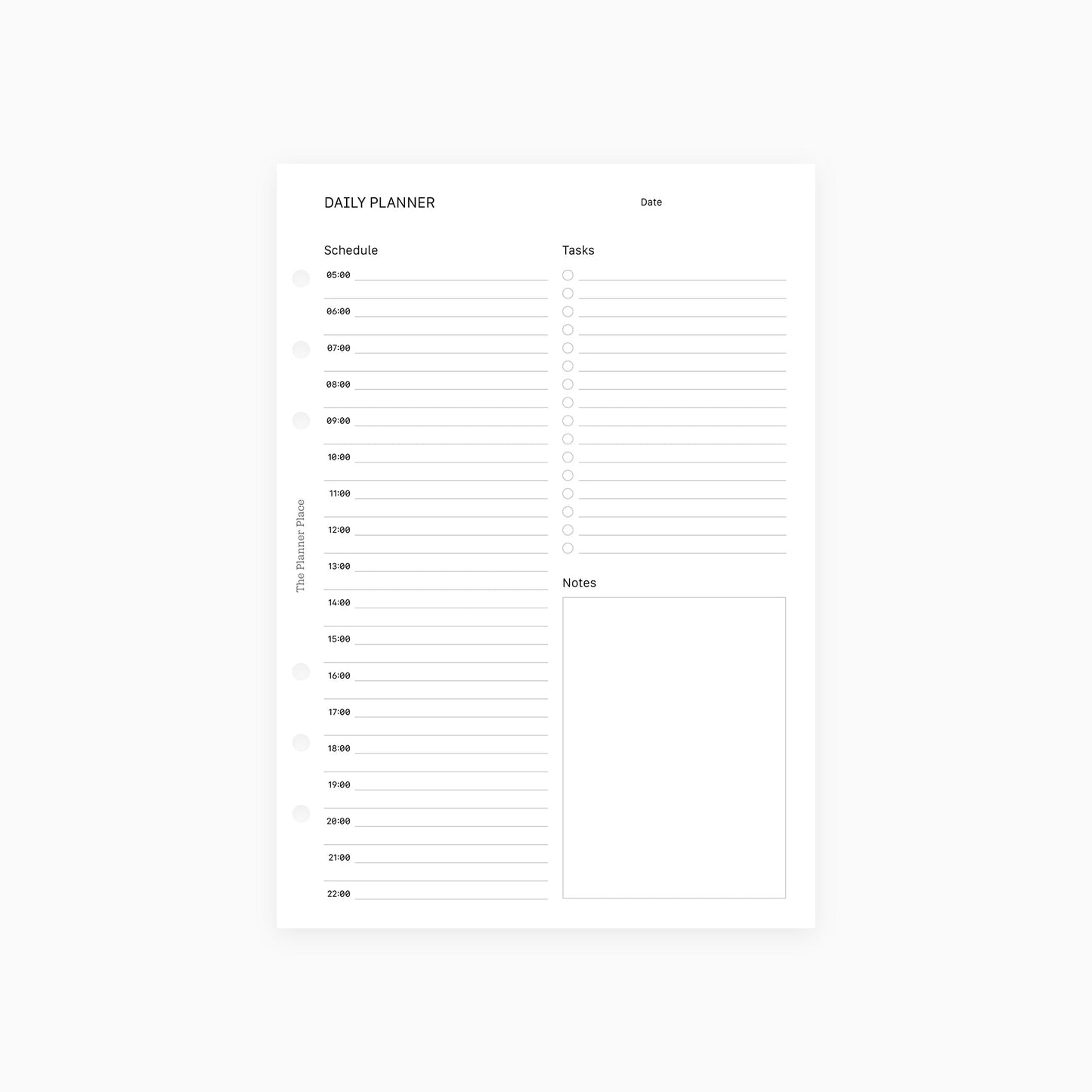 Daily Schedule & To Do List A5 Inserts