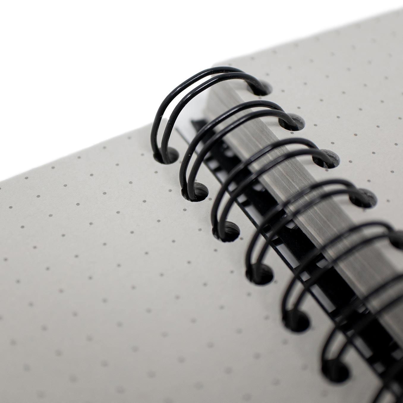 A5 Dot Grid Notebook - Grey Pages - Dotgrid