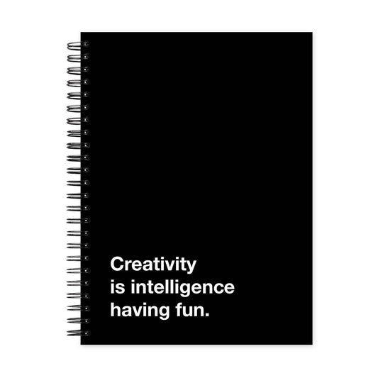 Creativity Is Intelligence Having Fun Dot Grid Notebook