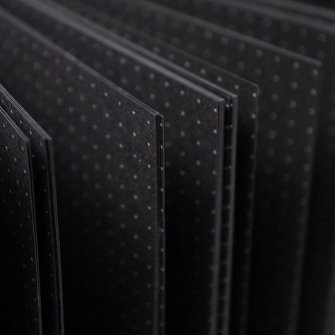 Hard Cover A5 Dot Grid Notebook - Black Pages - Dotgrid