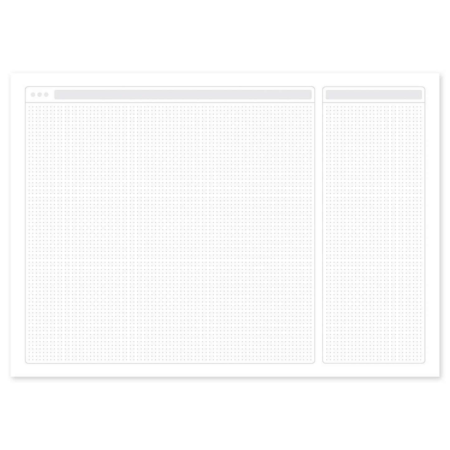 A4 Responsive Web Wireframing Pad - White - Dotgrid