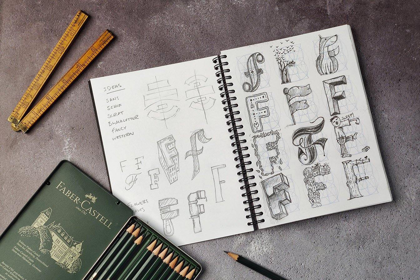 Lab Notebook Typography Typography Notebooks For Lettering Artists | Dotgrid