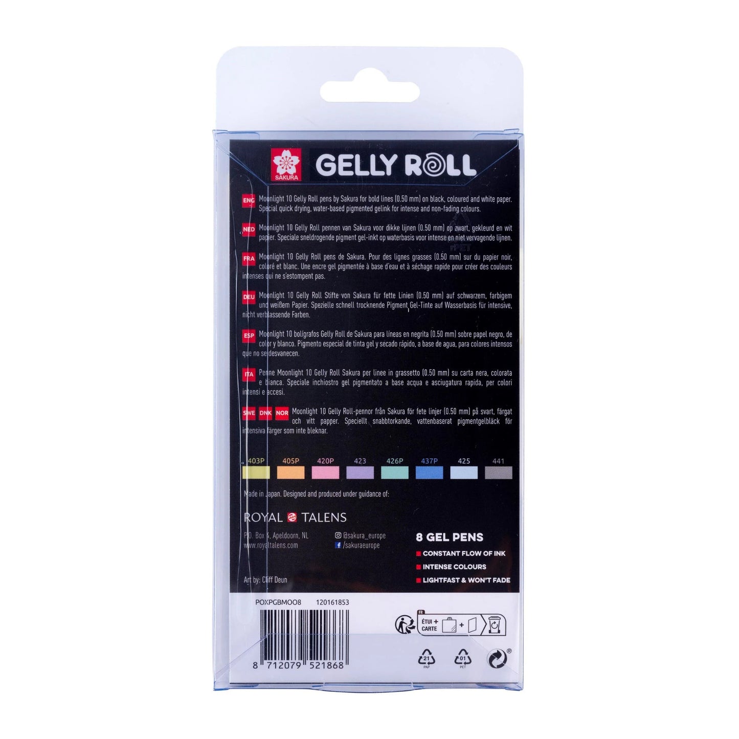 Sakura Gelly Roll Gel Pens - Moonlight Pastel, 8 Pack