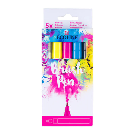 Ecoline Brush Pen Primary- Set of 5