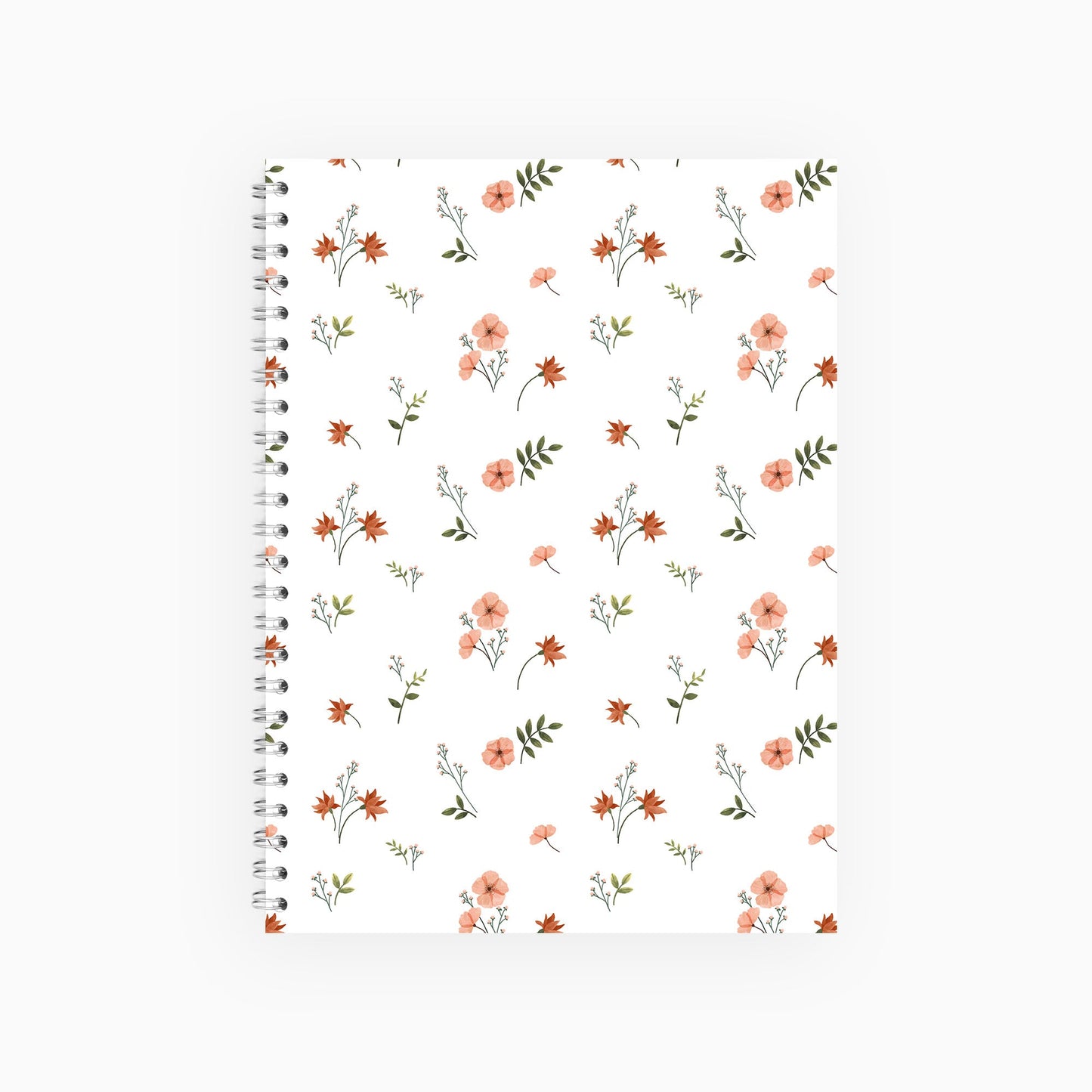 Small Flowers Notebook (White)