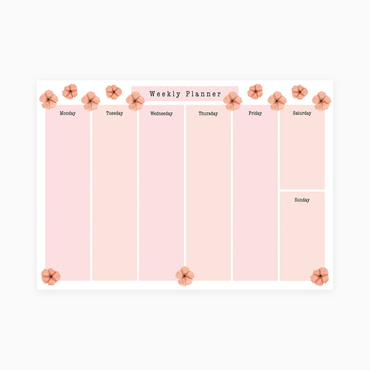 Peach Petals Weekly Planner