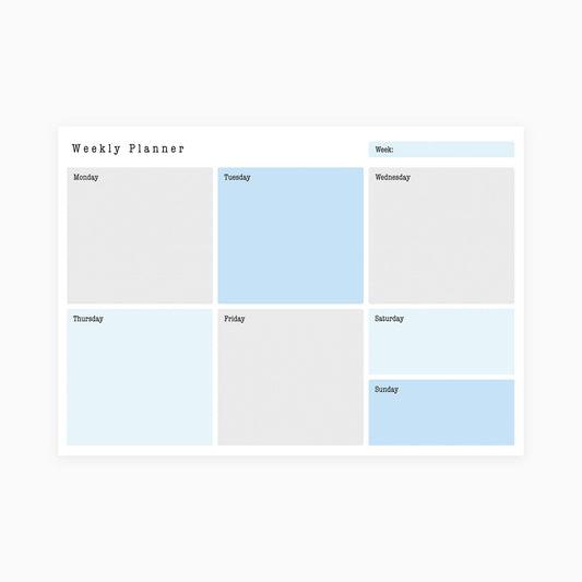 Grid Weekly Planner (Ocean Blue)