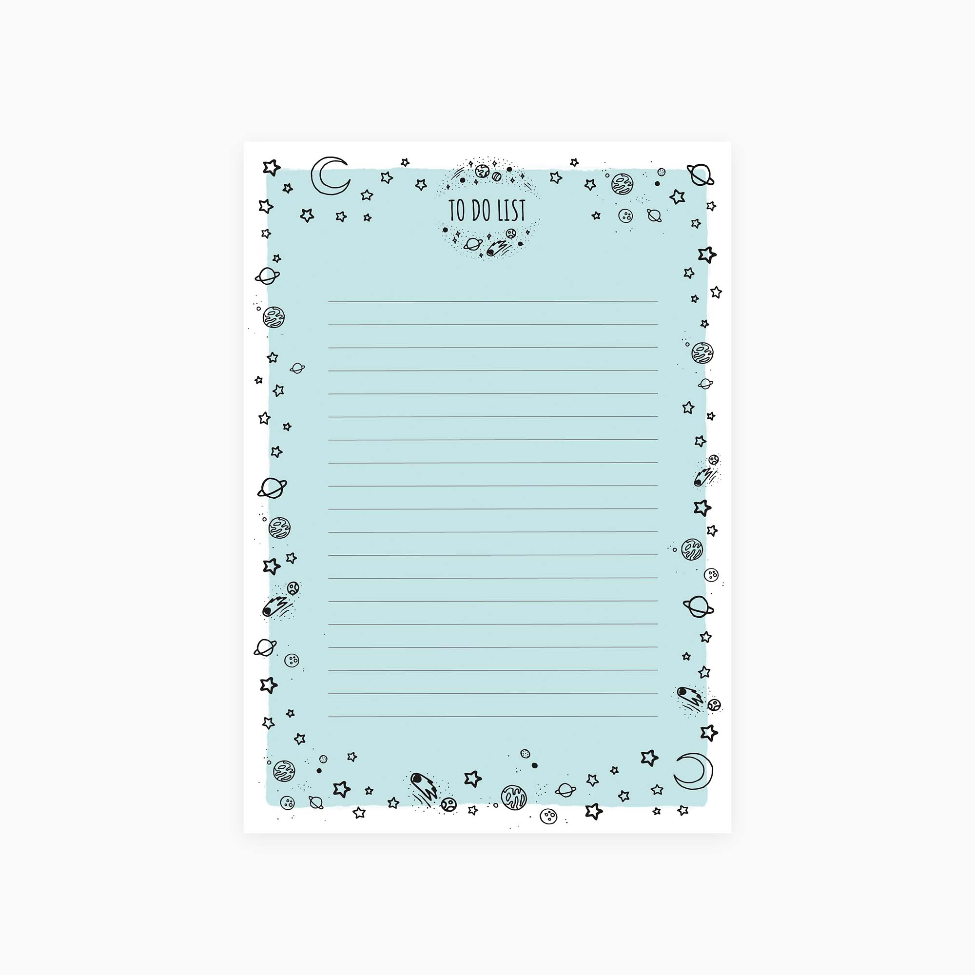 Solar Sytem Notepage Solar System To Do List Notepad | Lined Notepad – Dotgrid