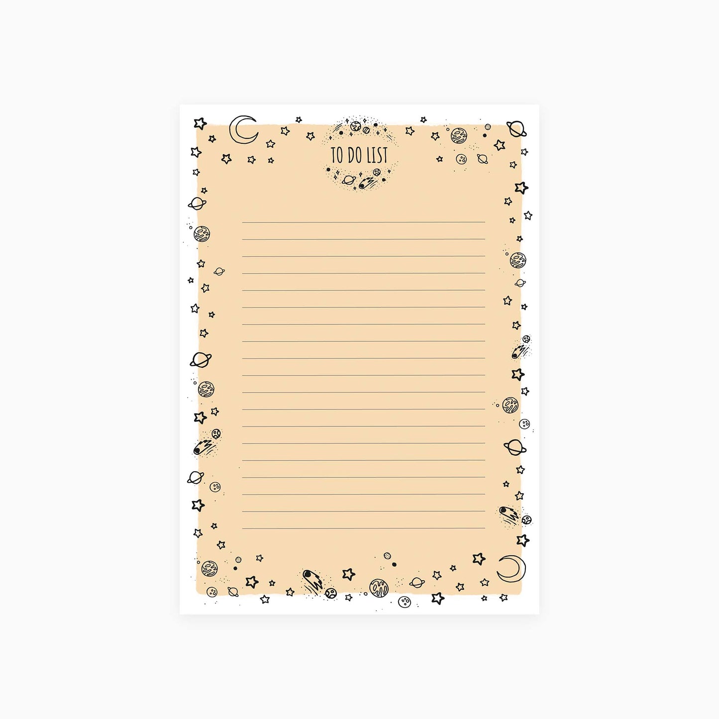 Solar System To Do List Notepad