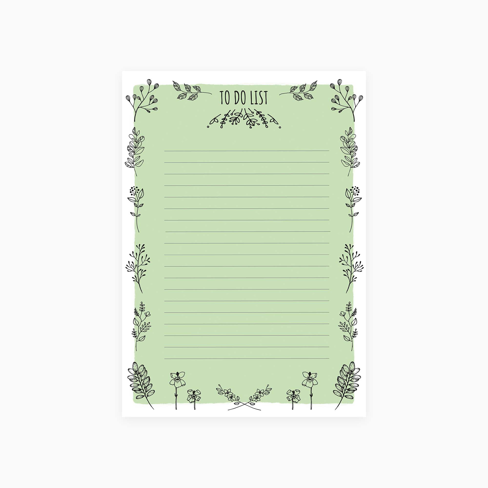 Foliage To Do List Notepad | Lined Notepad – Dotgrid