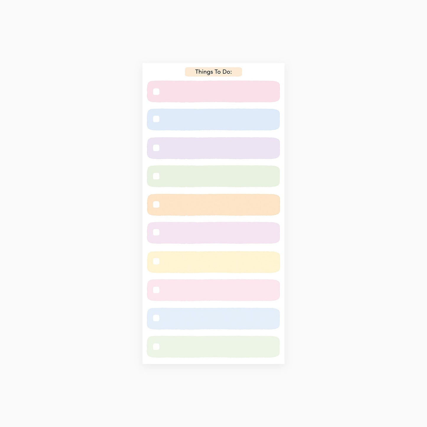 Pastel Things To Do List Notepad