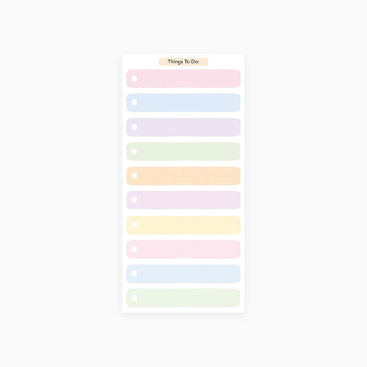 Pastel Things To Do List Notepad