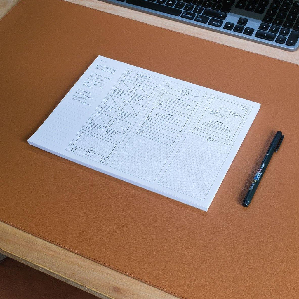 A4 Mobile Wireframing Pad - White - Dotgrid