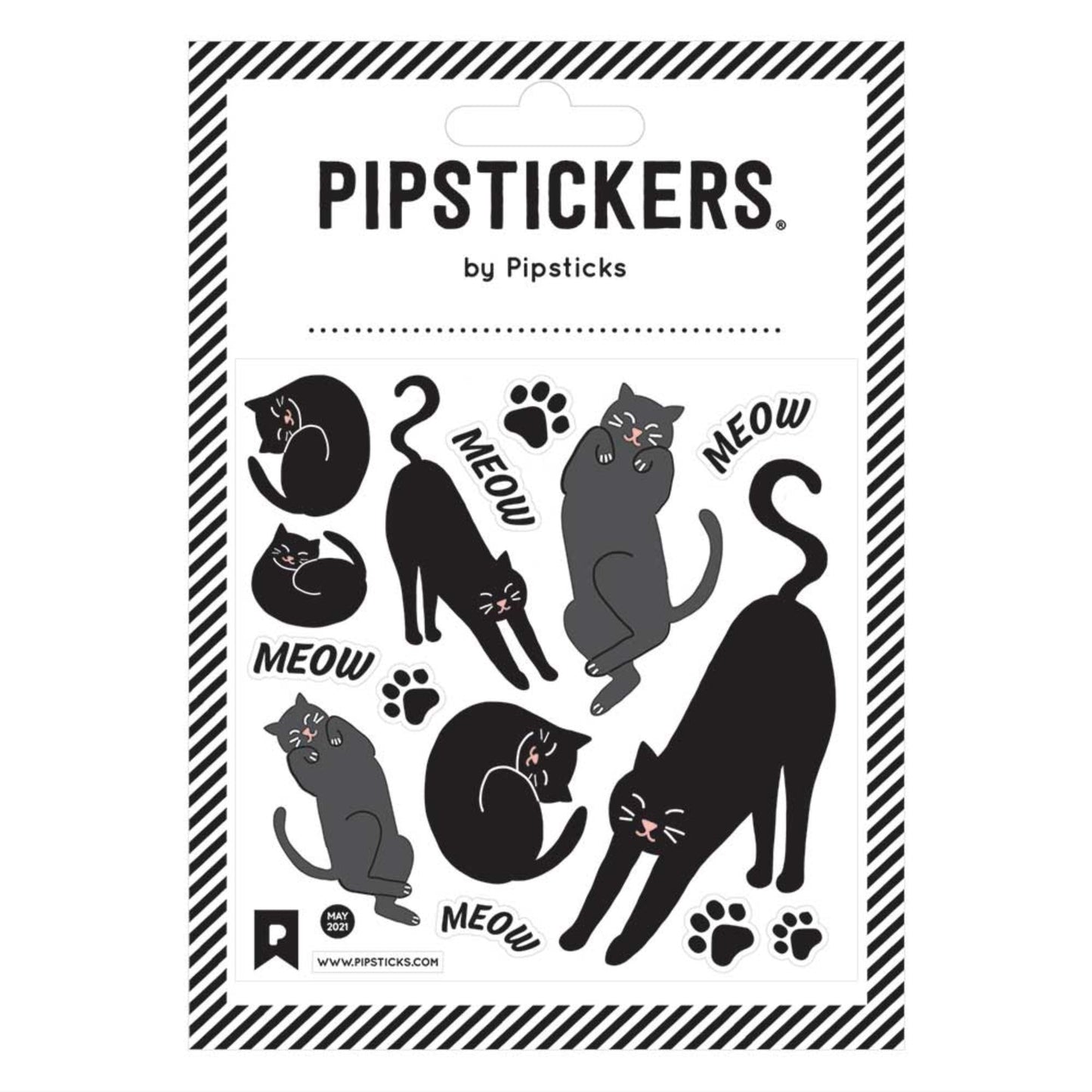 Fuzzy Black Cats PipStickers