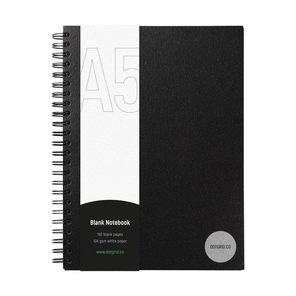 A5 Blank Notebook - White Pages - Dotgrid