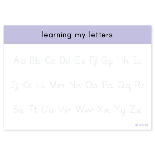 Lowercase & Uppercase Pre-Cursive Letters Tracing Pad - Dotgrid