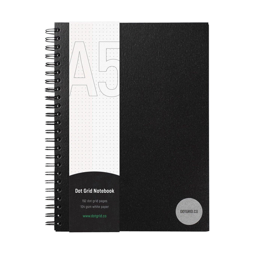 A5 Dot Grid Journal Notebook - Dotted White Pages | Dotgrid