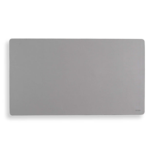 Vegan Leather Desk Mat - Pearl Grey - Dotgrid