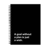 A Goal Without A Plan Is Just A Wish Dot Grid Notebook - White Pages
