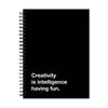 Creativity Is Intelligence Having Fun Dot Grid Notebook - White Pages
