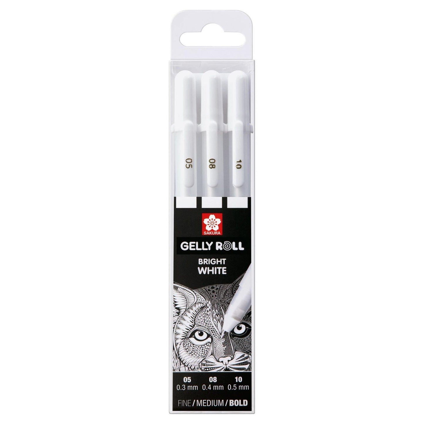 Sakura Gelly Roll Gel Pens - Bright White, 3 Pack - Dotgrid