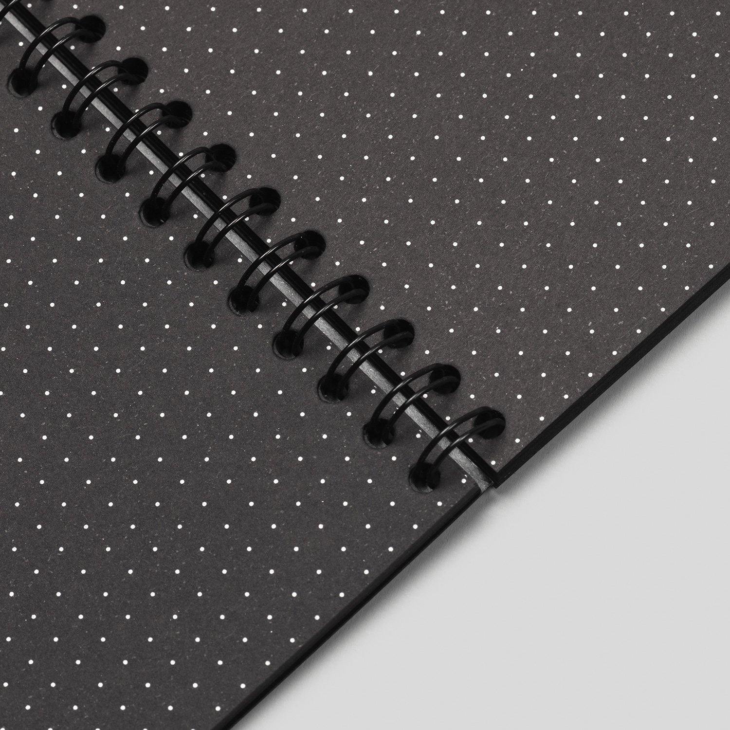 A6 Dot Grid Notebook With Dotted Black Pages Dotgrid