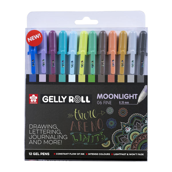 Sakura Gelly Roll Gel Pens - Moonlight Cosmos, 12 Pack - Dotgrid