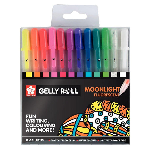 Sakura Gelly Roll Moonlight Fluorescent, 12 Pack – Dotgrid