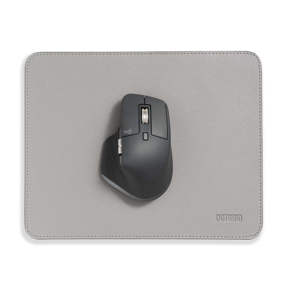 Pear Mouse Mat Pearl Grey Mouse Mat | Vegan-friendly Leather | Dotgrid