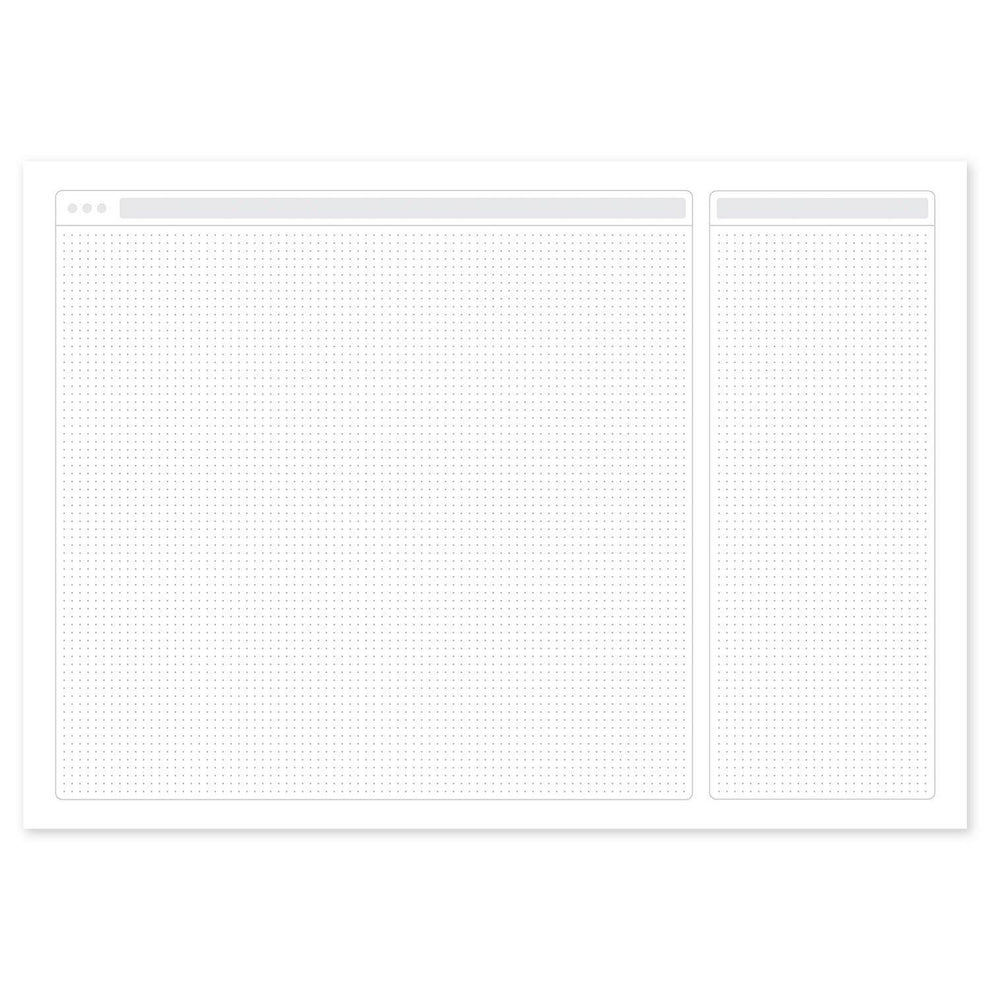 White A4 Responsive Web Wireframing Deskpad | Dotgrid