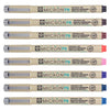 Sakura Pigma Micron PN Pens - Assorted Colours, 8 Pack - Dotgrid