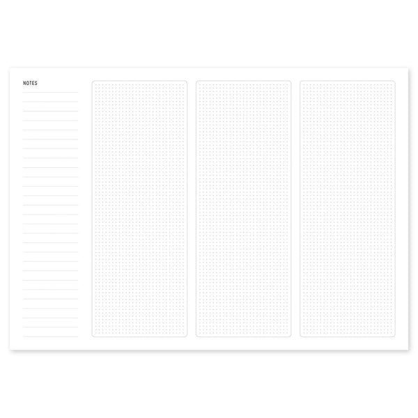 A4 Mobile Wireframing Pad - White - Dotgrid