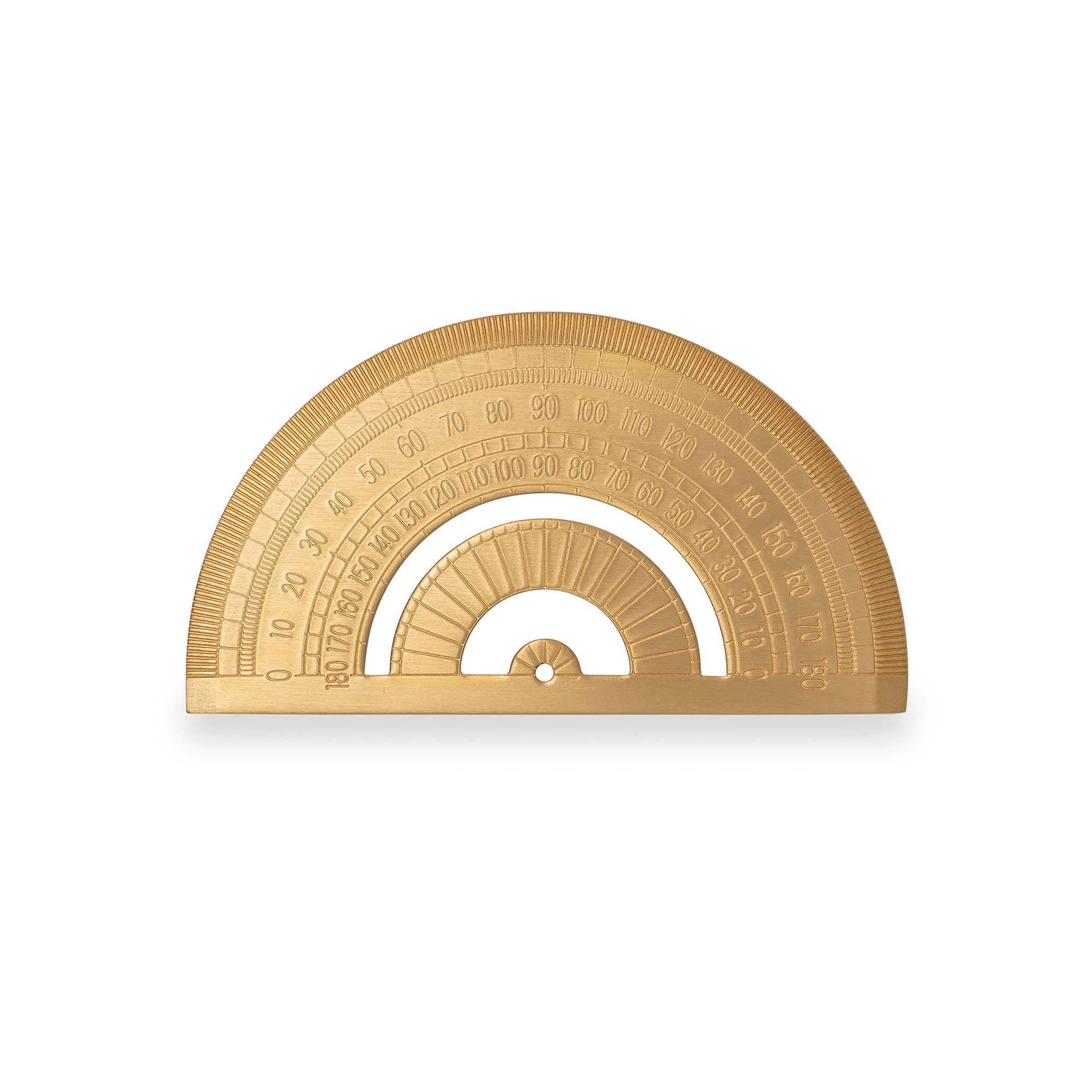 Protractor Solid Protractor - Solid Brass, 180 Degrees – Dotgrid
