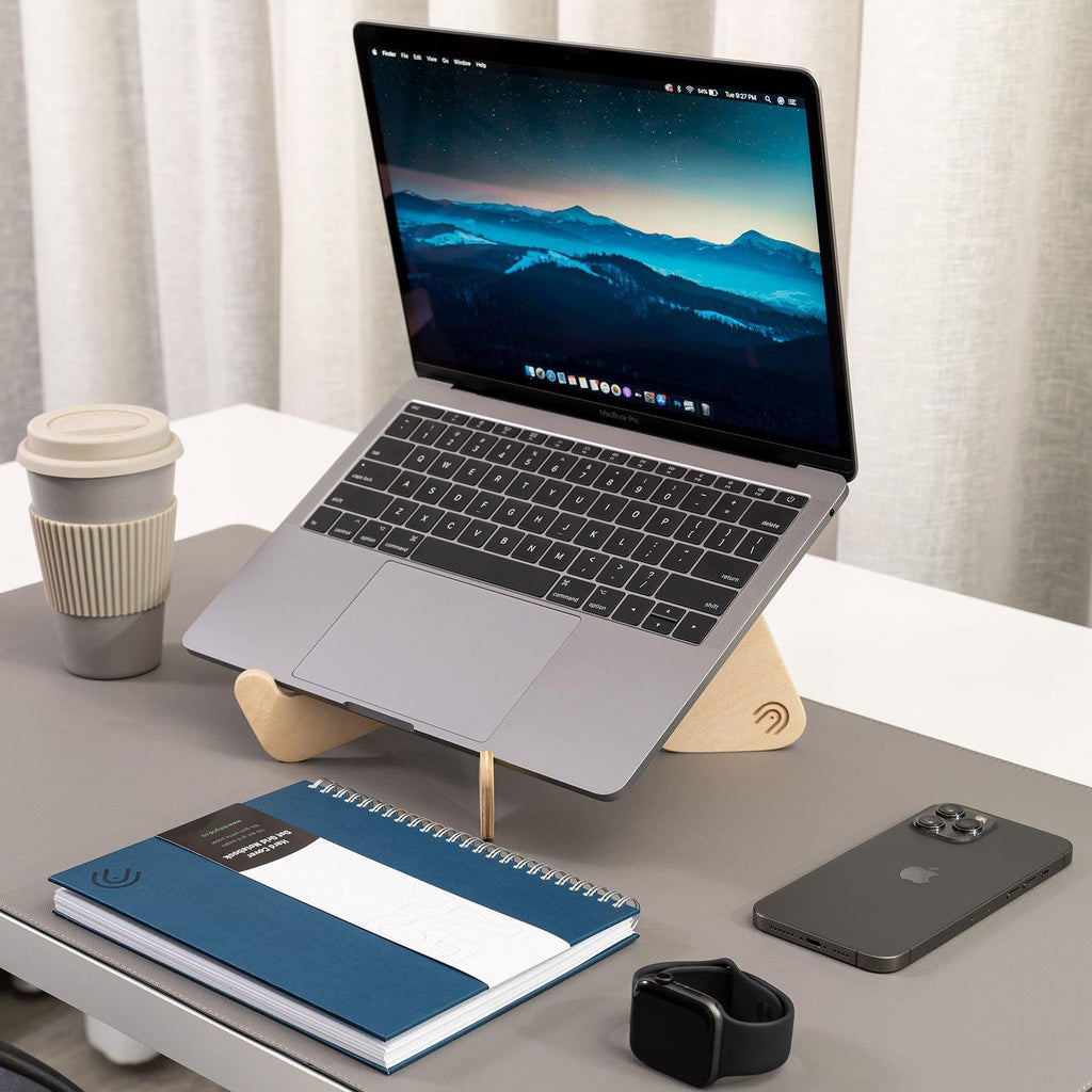 Portable Laptop Stand - Birch Wood - Dotgrid