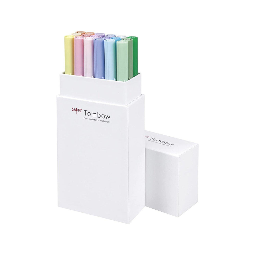 Tombow abt dual brush pen 18 set pastel colors Clearance
